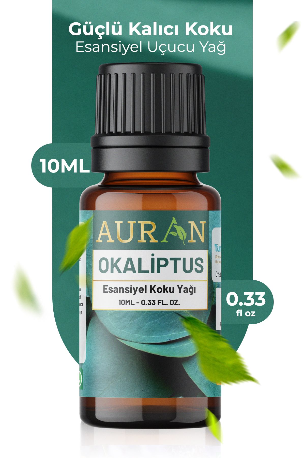 AURAN Okaliptus Esansiyel Uçucu Koku Yağı Difüzör Esansı Buhurdanlık Yağı Aromaterapi Yağı 10ml