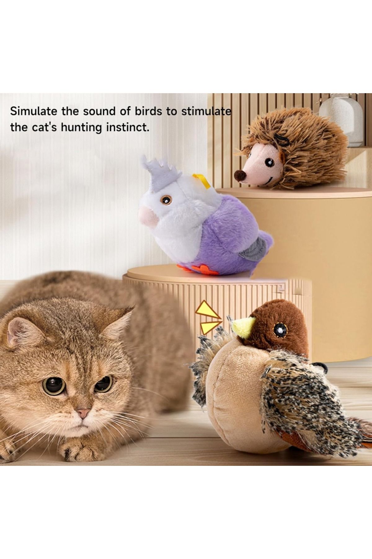 Choice-Flapping Bird Cat Toy, Interactive Flappy Bird Cat Toy Bird Toy for Cats, Simulated Chirping Bird... 7