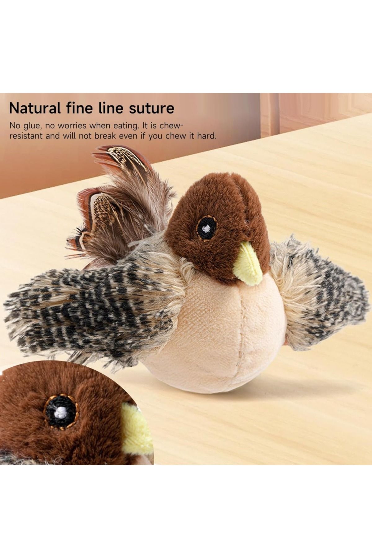 Choice-Flapping Bird Cat Toy, Interactive Flappy Bird Cat Toy Bird Toy for Cats, Simulated Chirping Bird... 3
