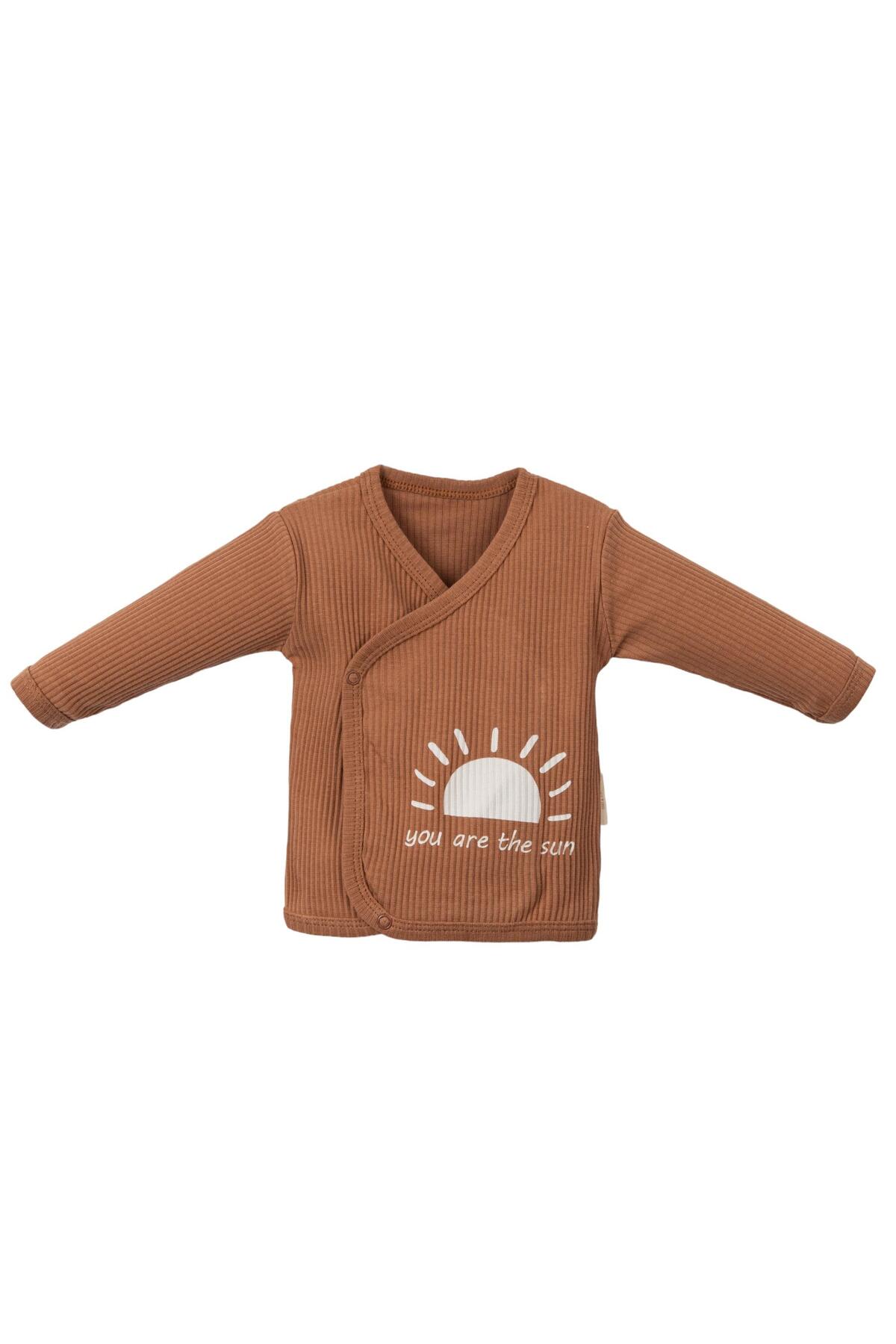 Necix's Güneş Temalı Erkek Bebek Beşli Hastane Çıkış Seti fotoğrafı 2 (önizleme)