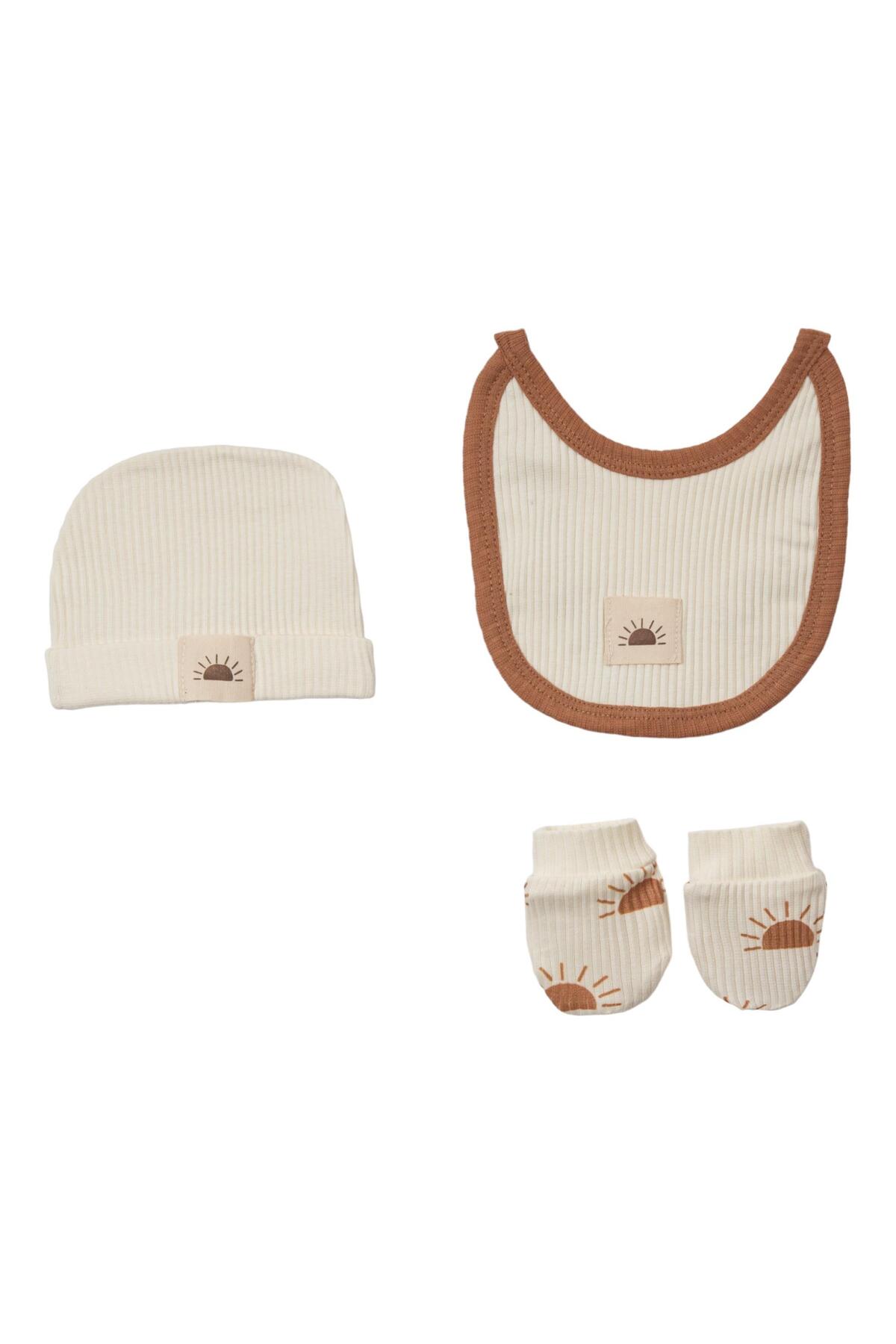 Necix's Güneş Temalı Erkek Bebek Beşli Hastane Çıkış Seti fotoğrafı 4 (önizleme)