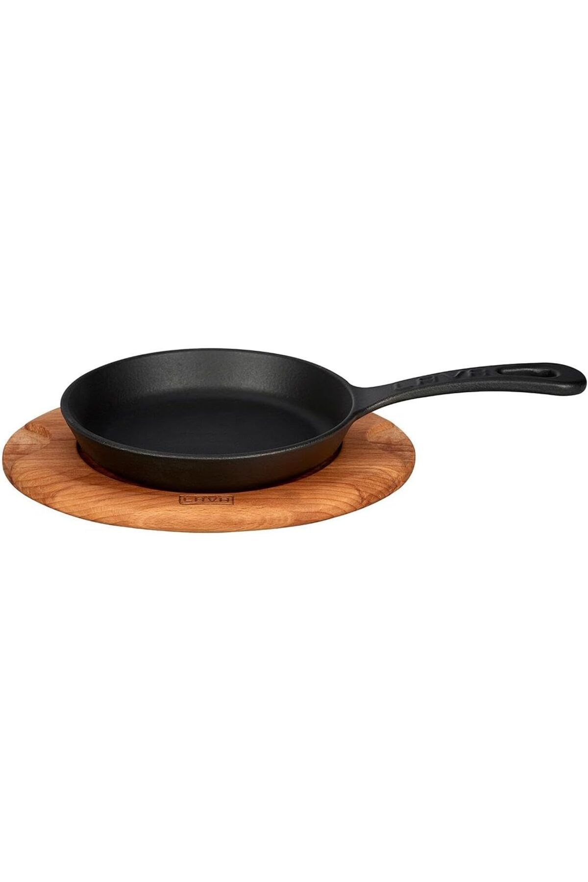 STOREMAX cmllashop Pişirme Kabı LV ECO Y STV 16 K4 Yuvarlak Kızartma Tavası ve Ahşap Plaka, Çap 16 cm,