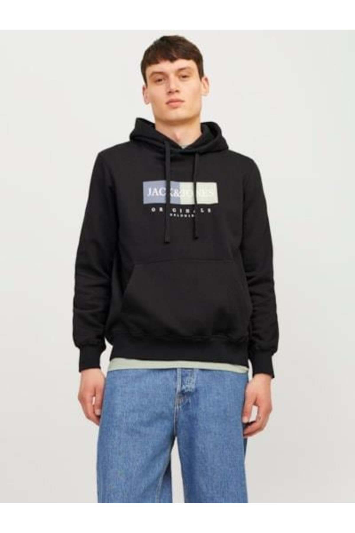 جک اند جونز سویشرت مردانه جک اند جونز مدل Jorfrederıksberg Box Sweat Hooded کد 12262513