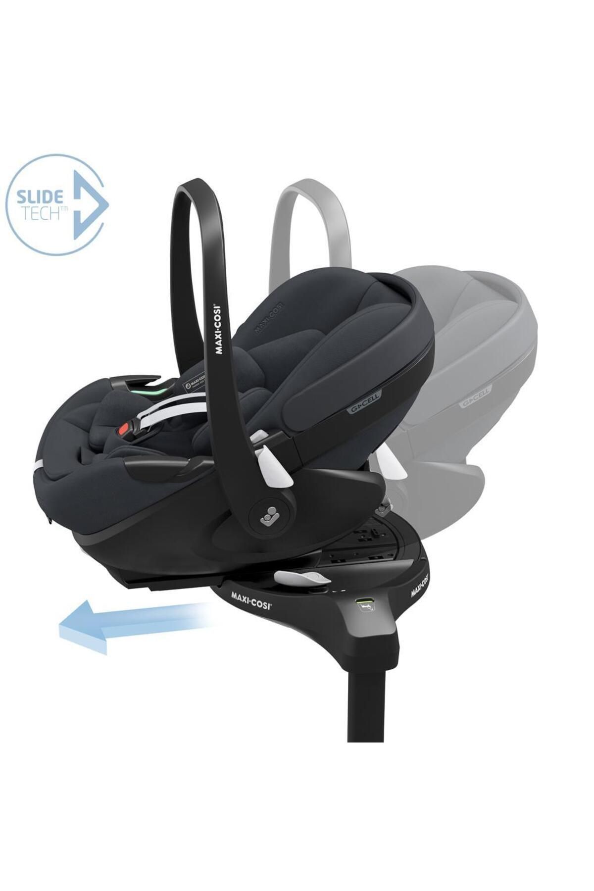 Maxi-cosi Pebble Slidetech Adac'lı 360 Dönebilen Kızaklı Isofix Bazalı Ana Kucağı 0-13 Kg Graphite