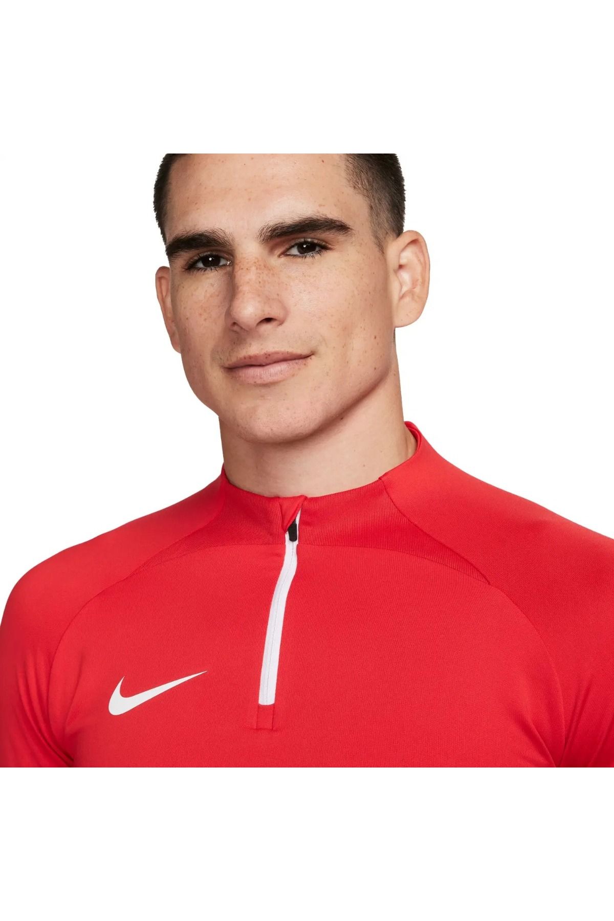 Nike-Dri Fit Strike Men's Red Stand Collar Sweatshirt 4