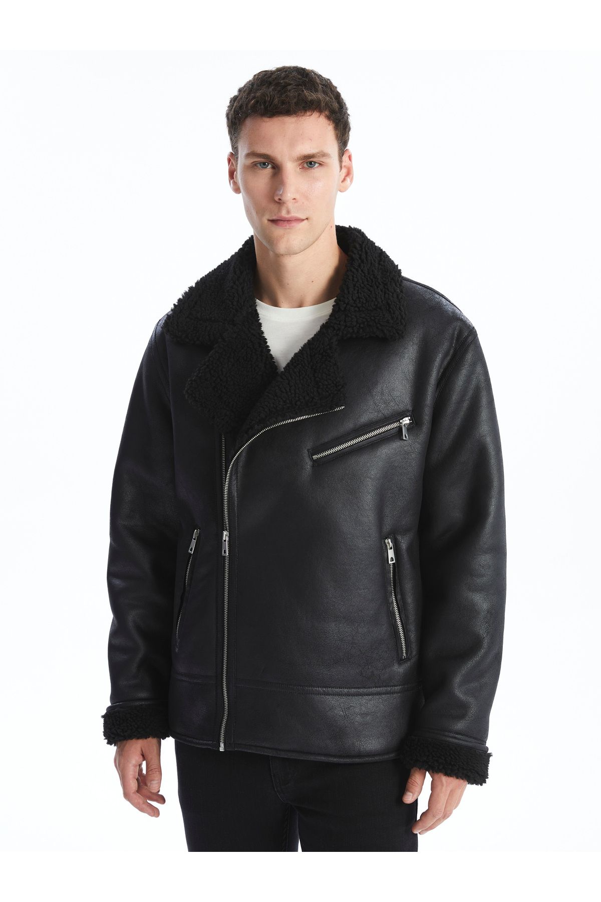LC Waikiki-Herren-Jacke in Lederoptik in Standardform 1