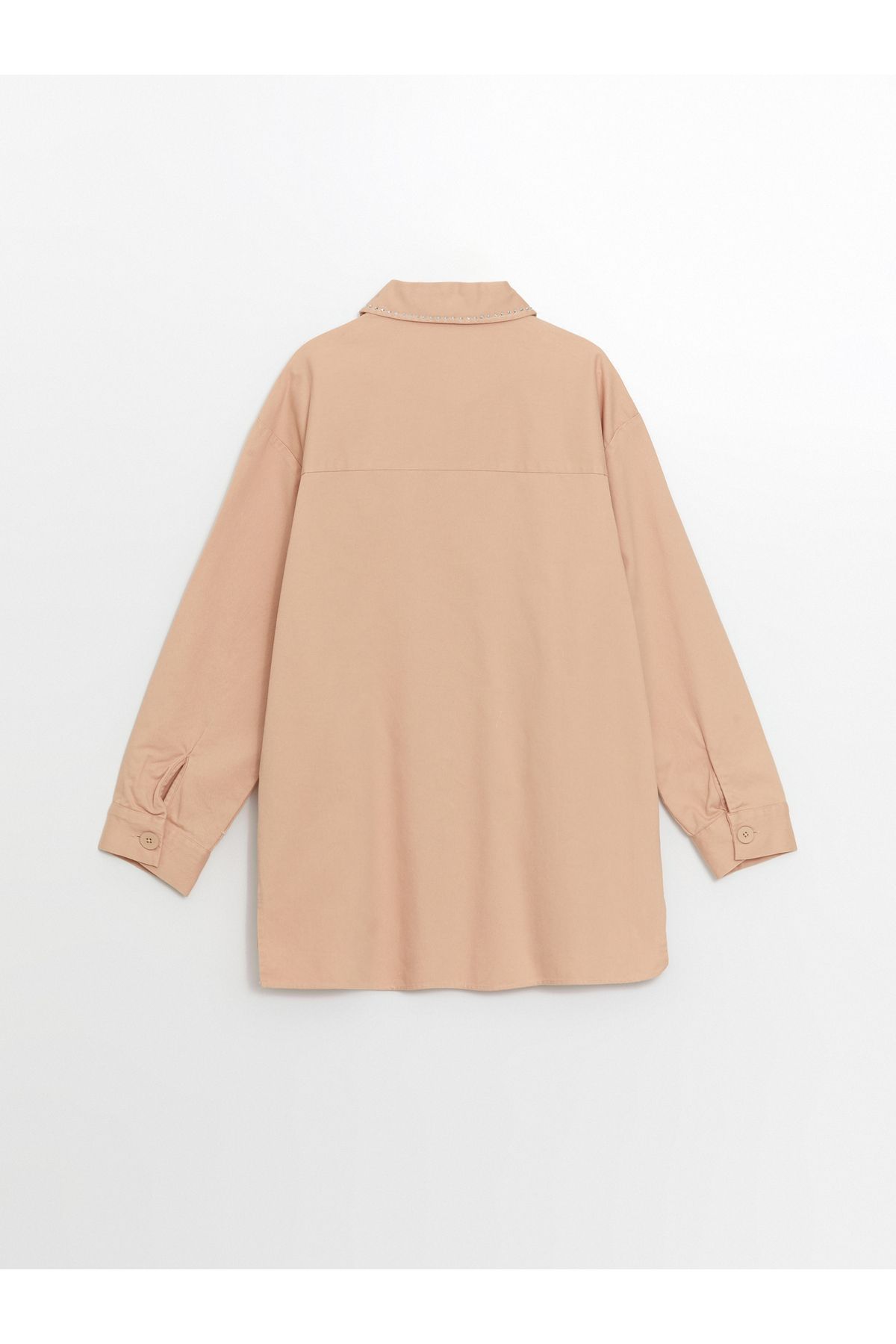 LC Waikiki-Plain Long Sleeve Oversize Women's Shirt Jacket 7