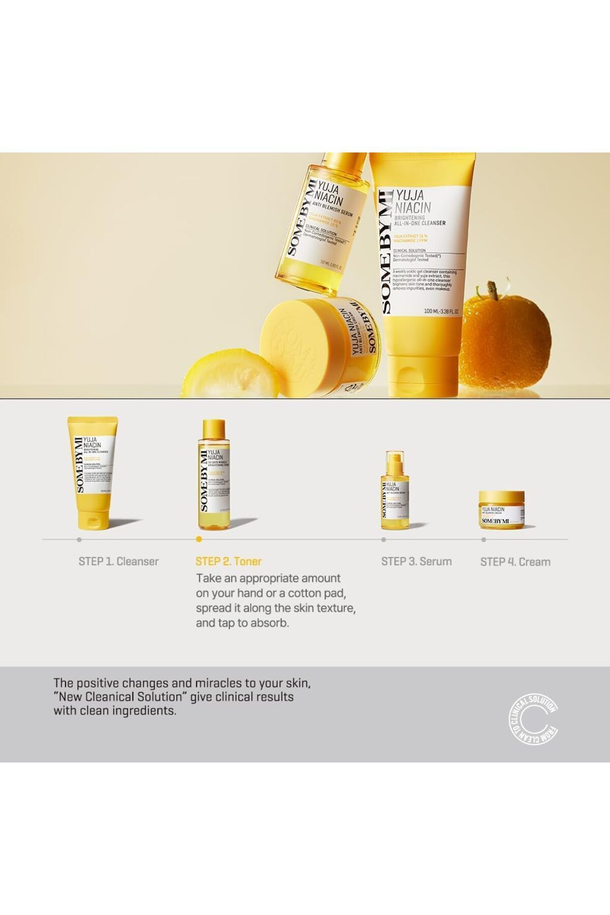 تونر 2 قطعه توسط MI YUJA NIACIN LIGHTING TONIC 150ML Some By Mi