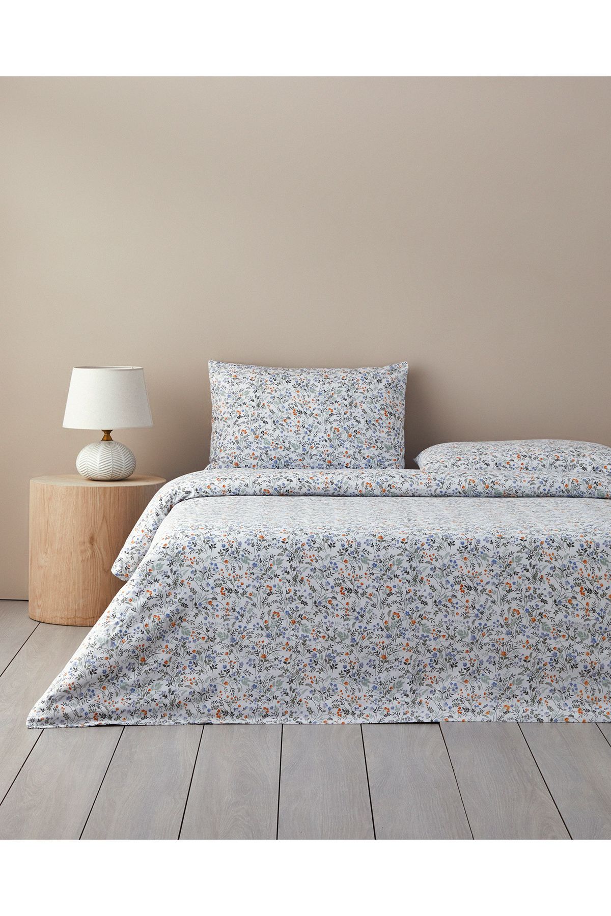 English Home-Holly Spring Blue Single Easy-Iron Duvet Cover Set 5