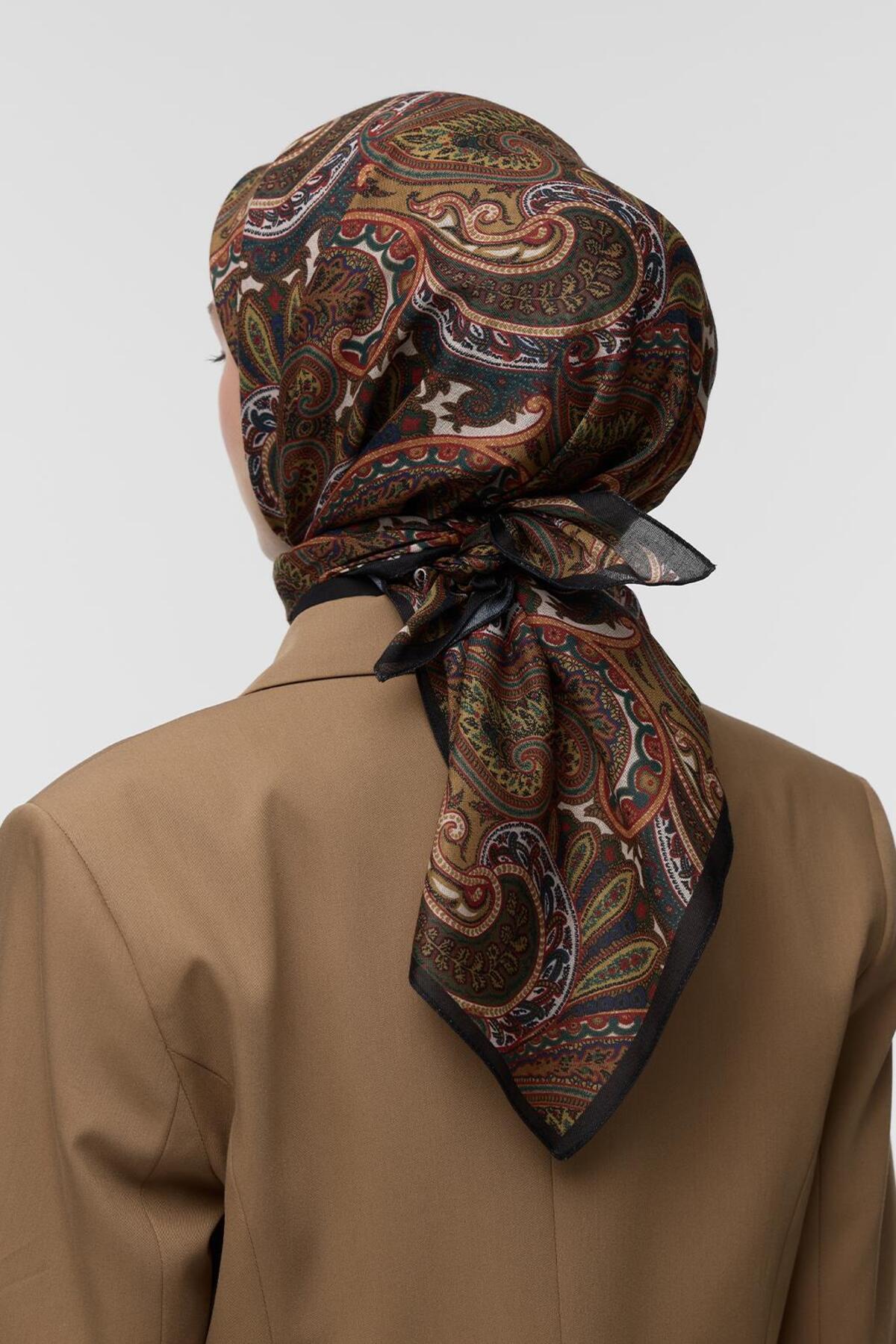 Qef-Cotton Patterned Tiya Scarf 5