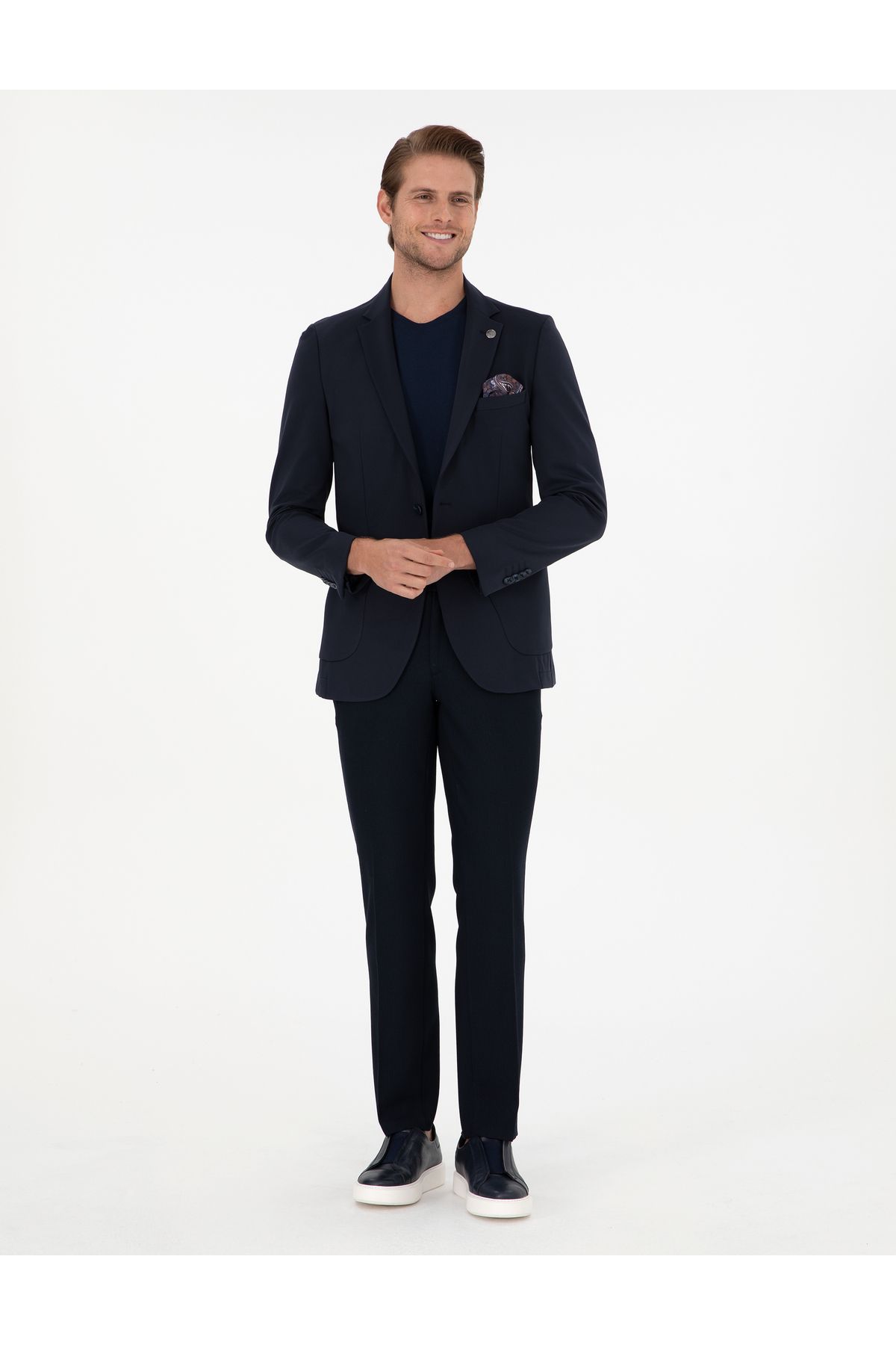 Pierre Cardin Lacivert Slim Fit Kumaş Pantolon 50296135-VR033