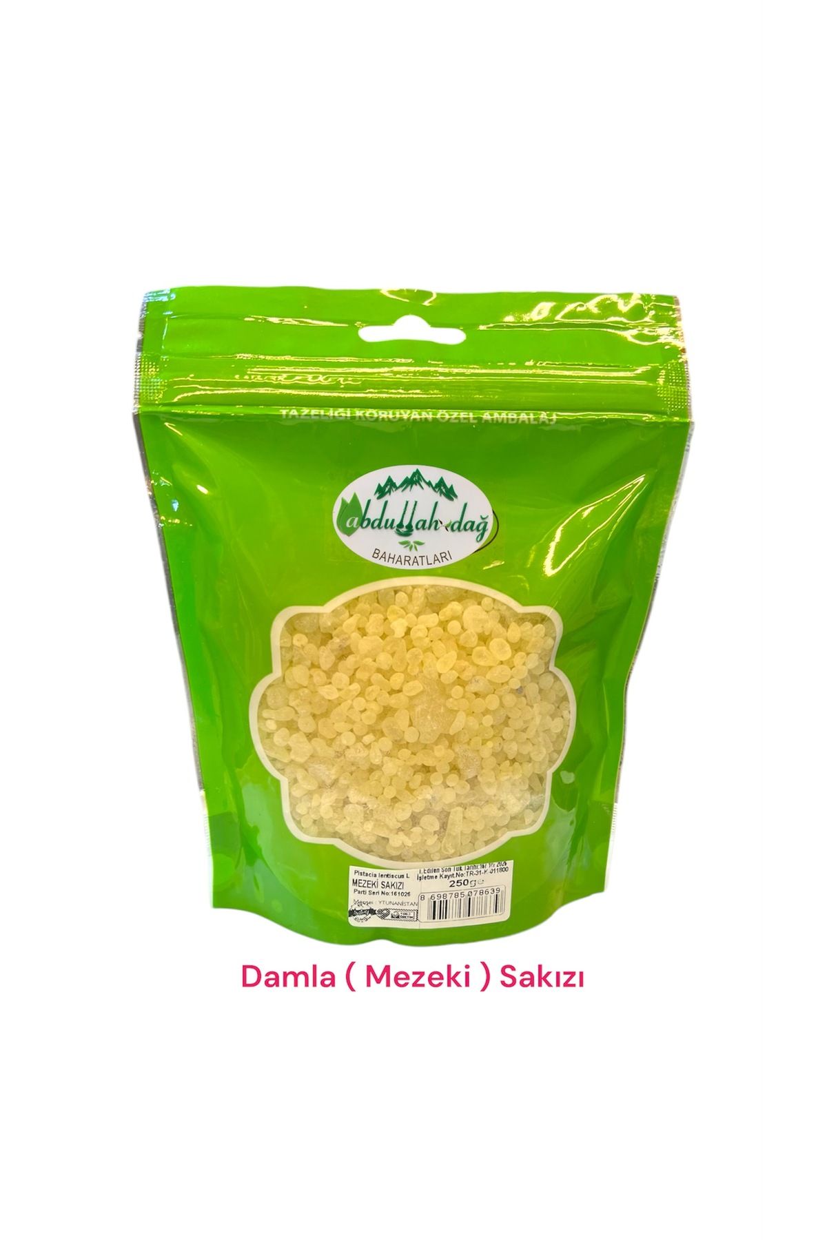 ABDULLAH DAĞ Hatay Yöresel Damla ( Mezeki ) Sakızı Gözyaşı Boy 250 gr -1/4 Kg