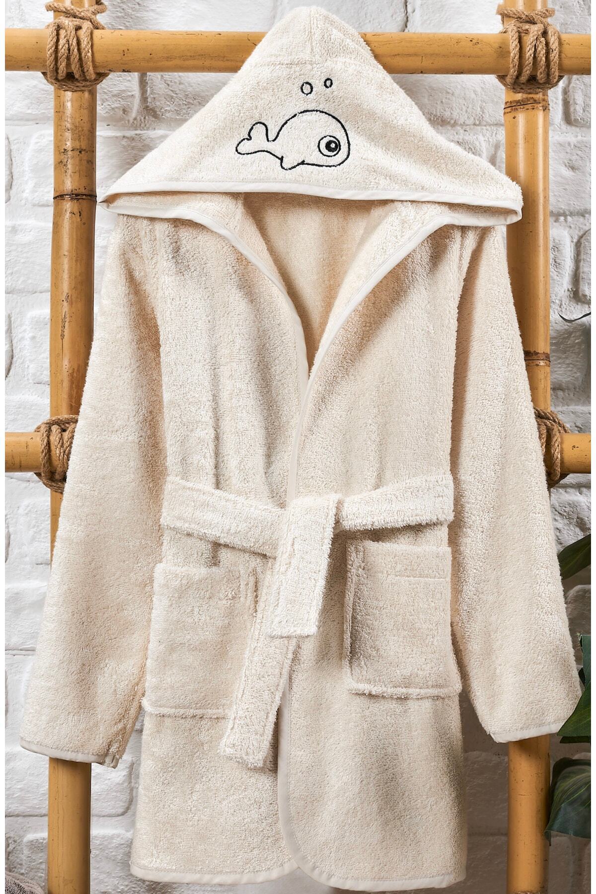 EIFIN Kapşonlu Bambu Çocuk Bornoz Çok Yumuşak fotoğrafı 2 (önizleme)