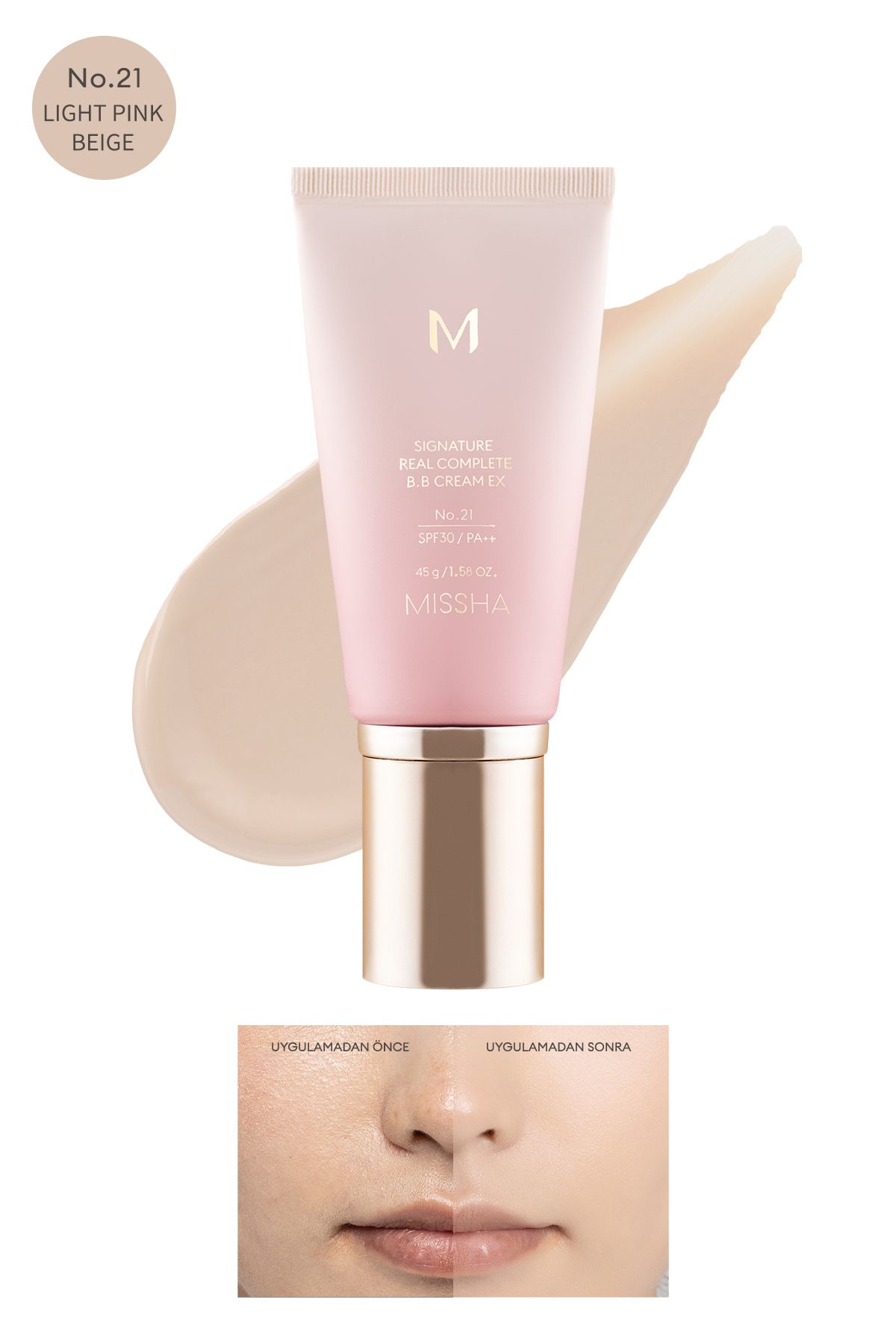 Missha Hassas Ciltler İçin Çok Fonksiyonlu BB Krem Signature Real Complete BB Cream SPF30/PA++ No.21