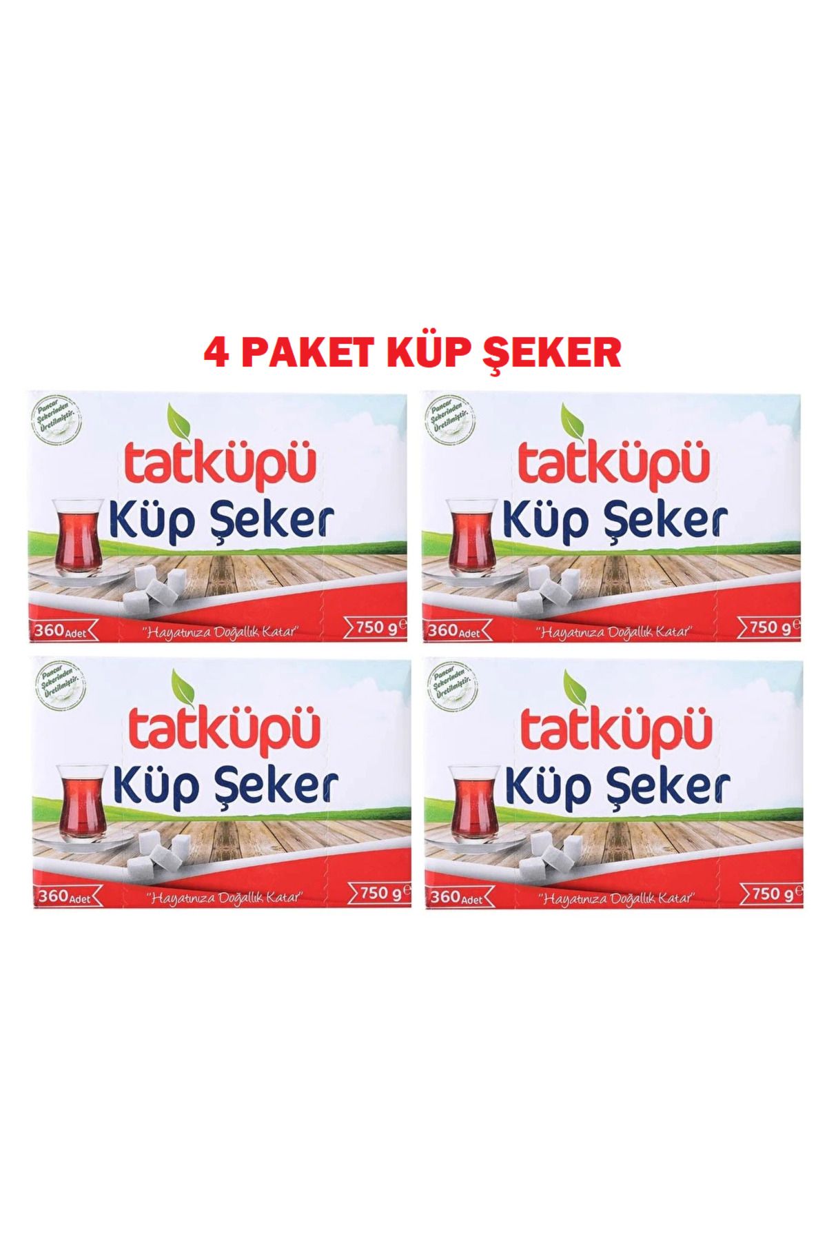 TATKÜPÜ Küp Şeker 750 G 4 Paket