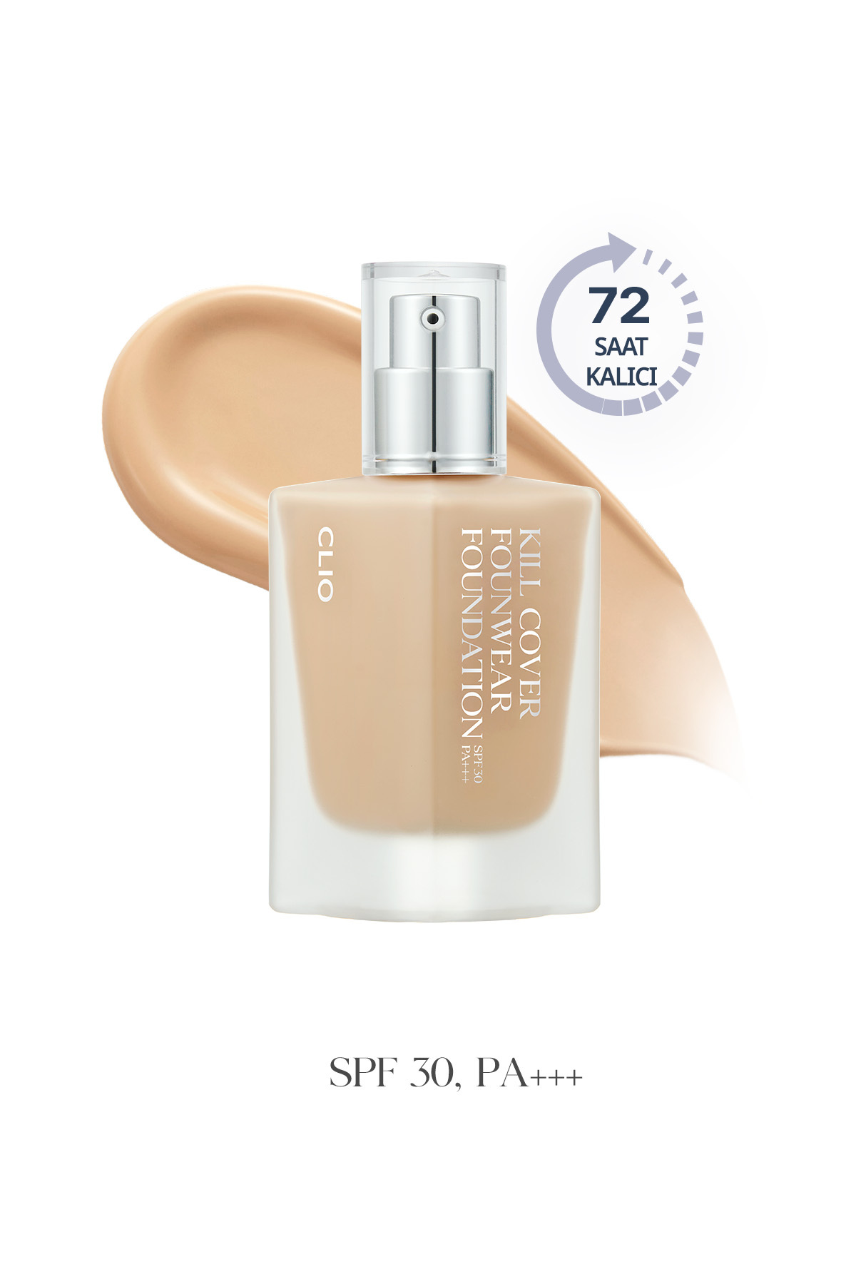 کرم پودر CLIO Kill Cover SPF30 PA+++ (4 Ginger) - کرم پودر با پوشش بالا — بژ 6762