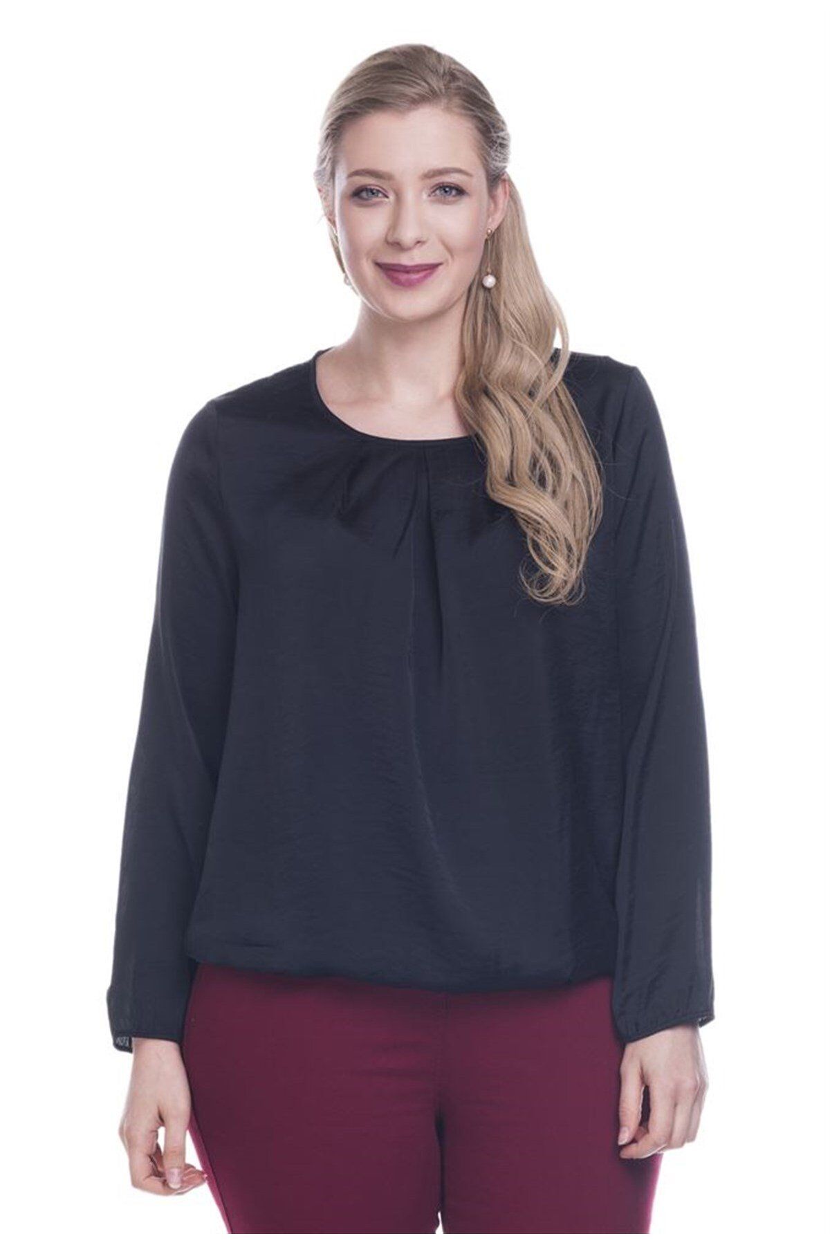 MYLİNE-Bluză din satin cu tiv elastic 1