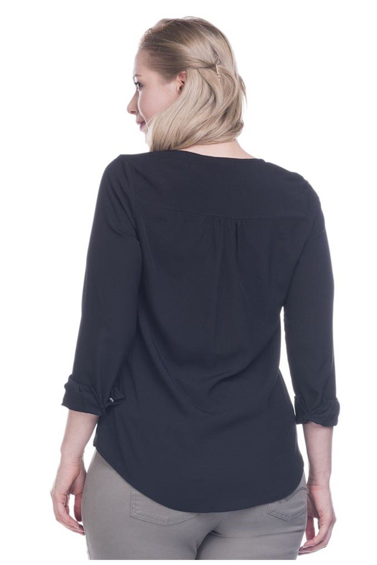 MYLİNE-Μπλούζα V Neck Crepe 3