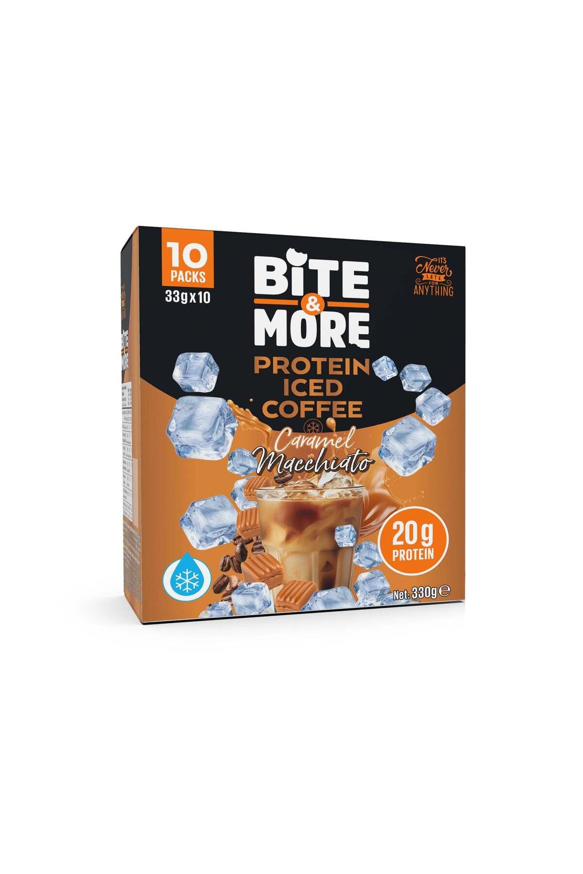 bite & more Proteinli Soğuk Kahve Caramel Macchiato (33g x10 Adet)