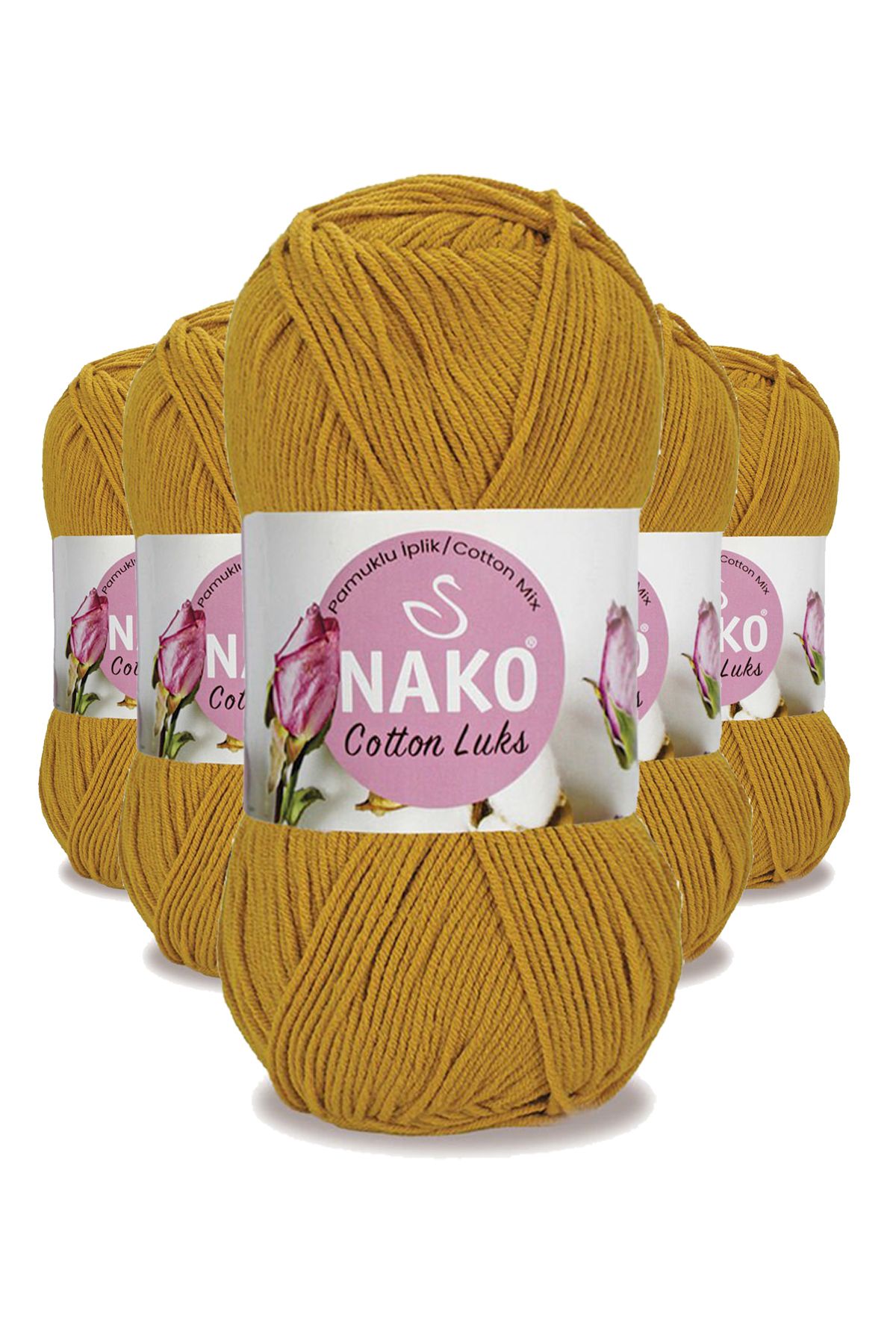 Take and Happy 5 Adet Cotton Lüks Yelek Tunik Kazak Bluz Hırka İPi Yünü Hardal 97555