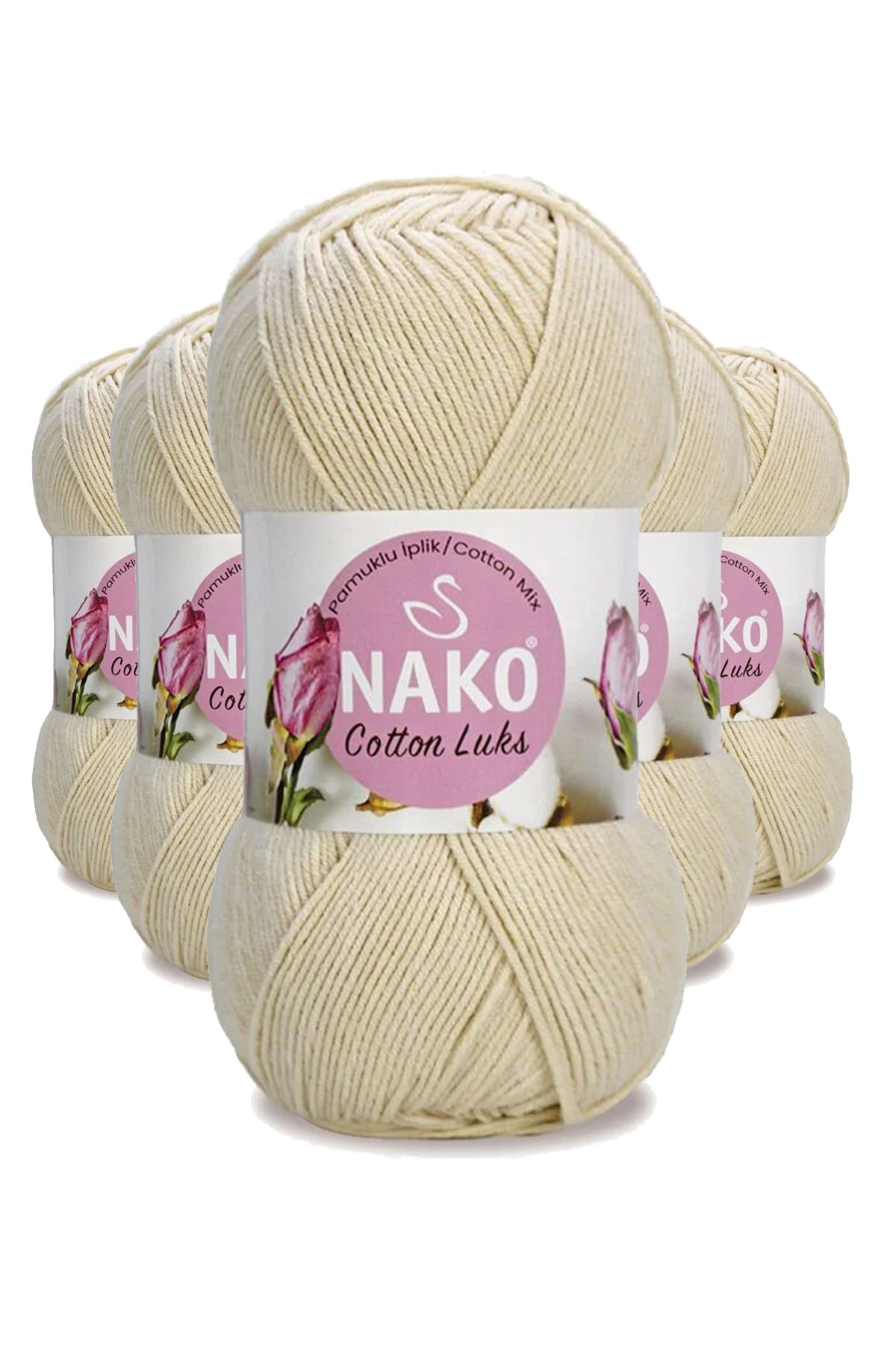 Take and Happy 5 Adet Cotton Lüks Yelek Tunik Kazak Bluz Hırka İPi Yünü Açık Bej 97543