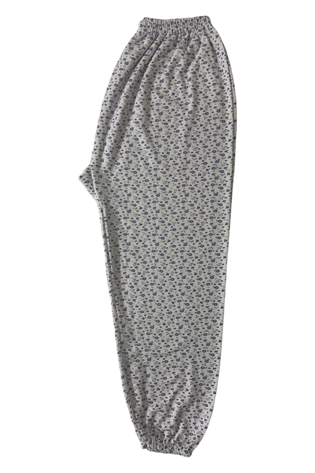 SİERNA Kadın Kışlık Anne Desenli Uzun Beli Lastikli Penye Pijama Altı Bilek Lastikli srn-004520
