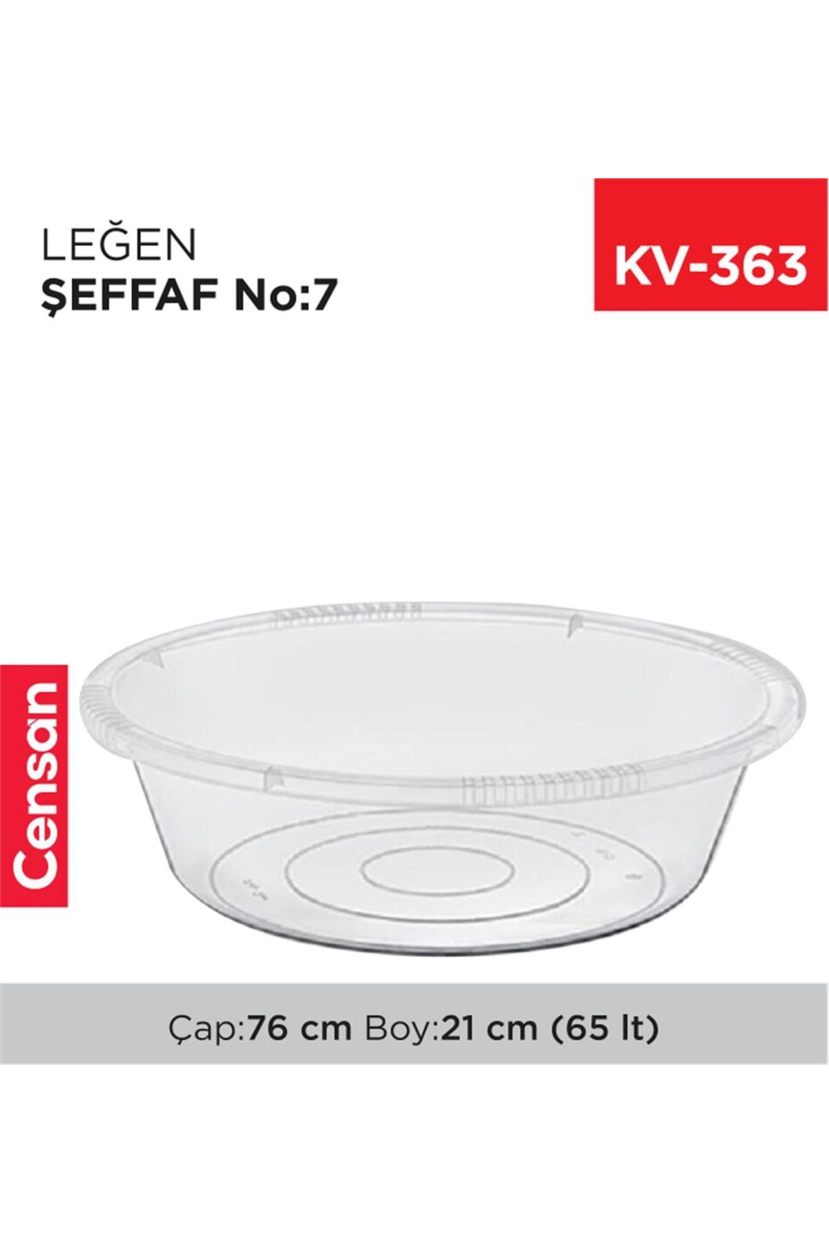 Mu Art 7 No Leğen Şeffaf Çamaşır Leğeni 65 Litre Royaleks-E426