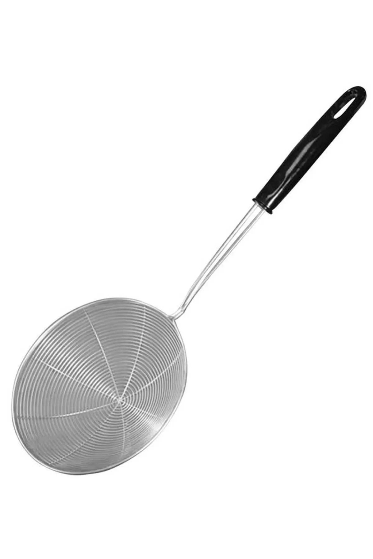 Angoravi Plastik Saplı 22 Cm Metal Kevgir