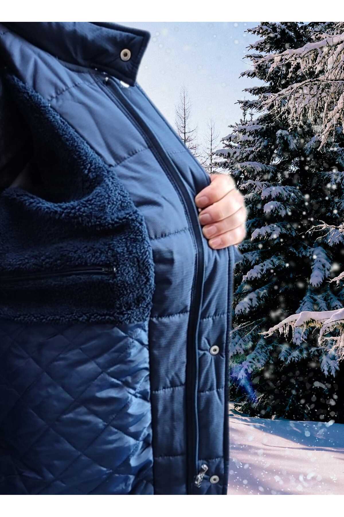 Perfore Büyük Beden Erkek Kaban. 4XL, 5XL, 6XL,7XL görsel 5