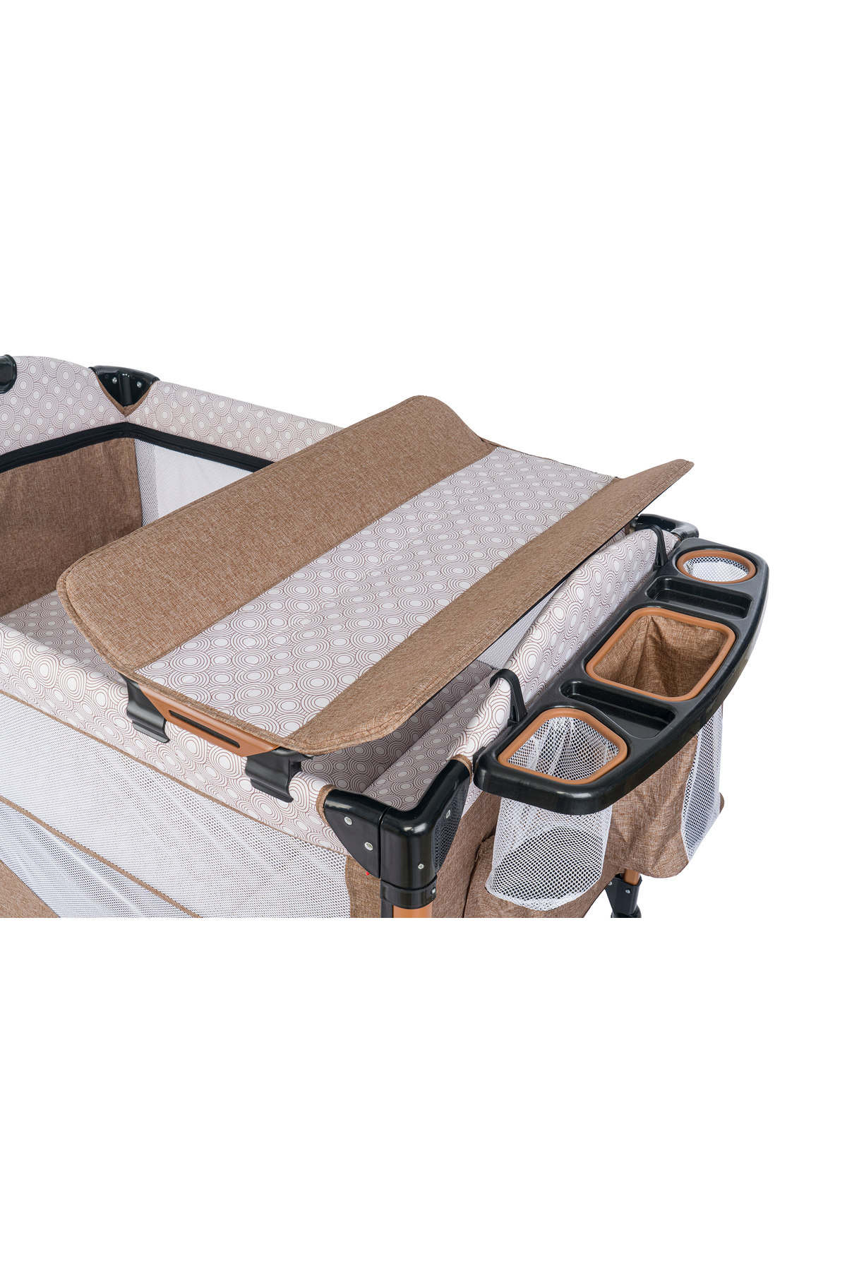 Mamma Luxury Alüminyum Anne Yanı Organizerli Dönenceli Park Yatak Beşik 70 x 110 cm. fotoğrafı 6 (önizleme)