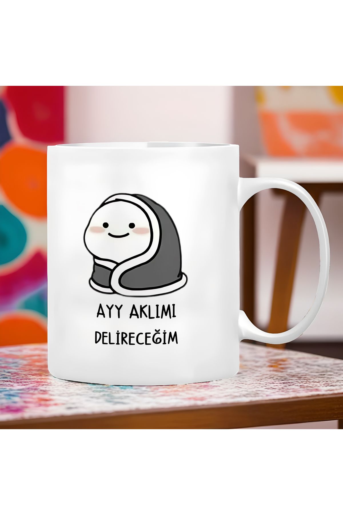 ESHAMPER-Funny Slogan - Flork Sticker Themed - 1 Mug Cup Large Size 300 ml 1