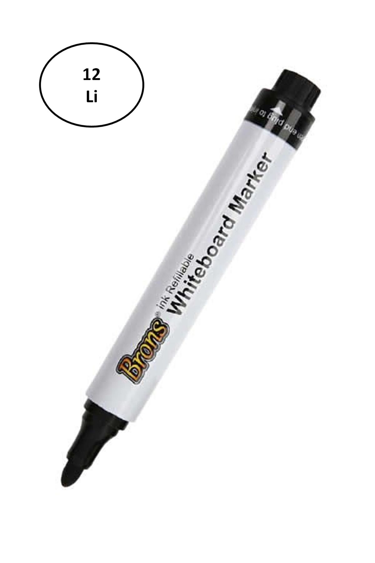 Nurum E Tİcaret Brons BR-956 Doldurulabilir Siyah Tahta Kalemi 12'li