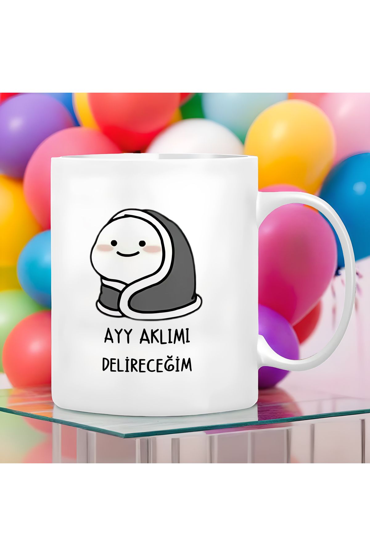 ESHAMPER-Funny Slogan - Flork Sticker Themed - 1 Mug Cup Large Size 300 ml 3