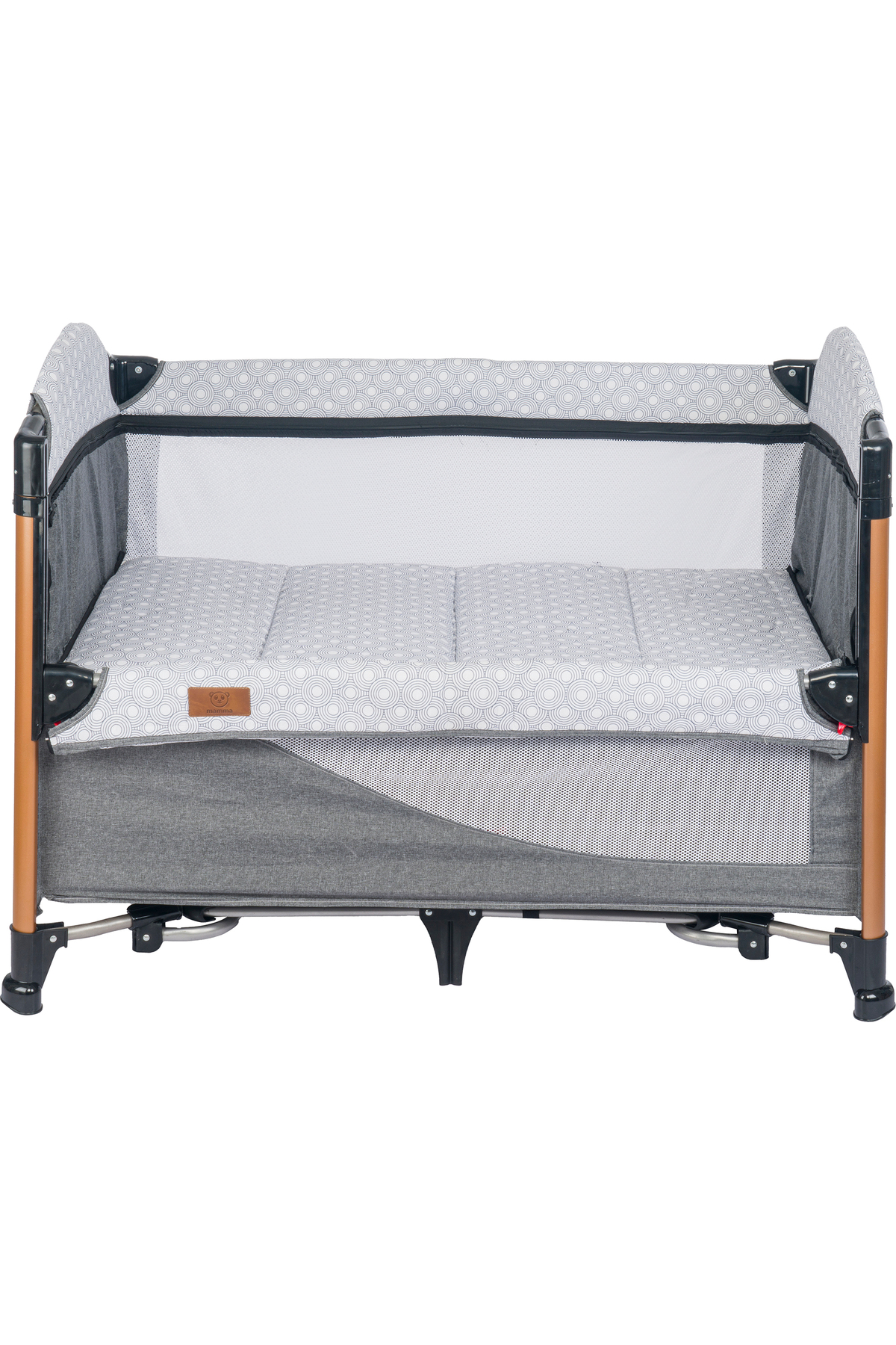 Mamma Luxury Alüminyum Anne Yanı Organizerli Dönenceli Park Yatak Beşik 70 x 110 cm. fotoğrafı 3 (önizleme)