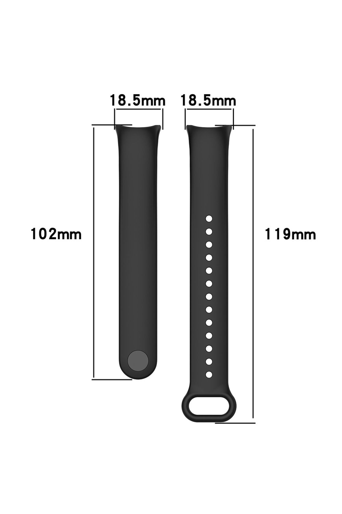 Fibaks-Xiaomi Mi Band 8/9 - Classic Color Silicone Strap Bracelet, Smart Lanyard 5