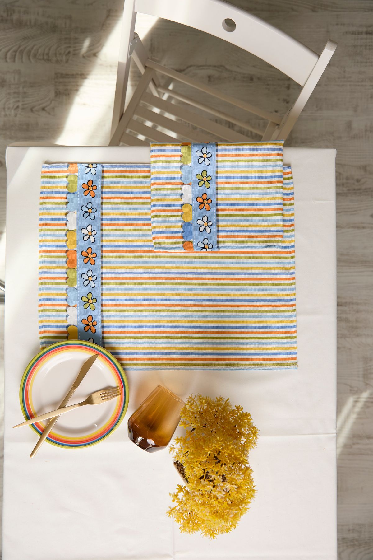 AYSHOME Set De Servicii American Daisy Colorat Din 2 Piese Ays Home - Mărime unică