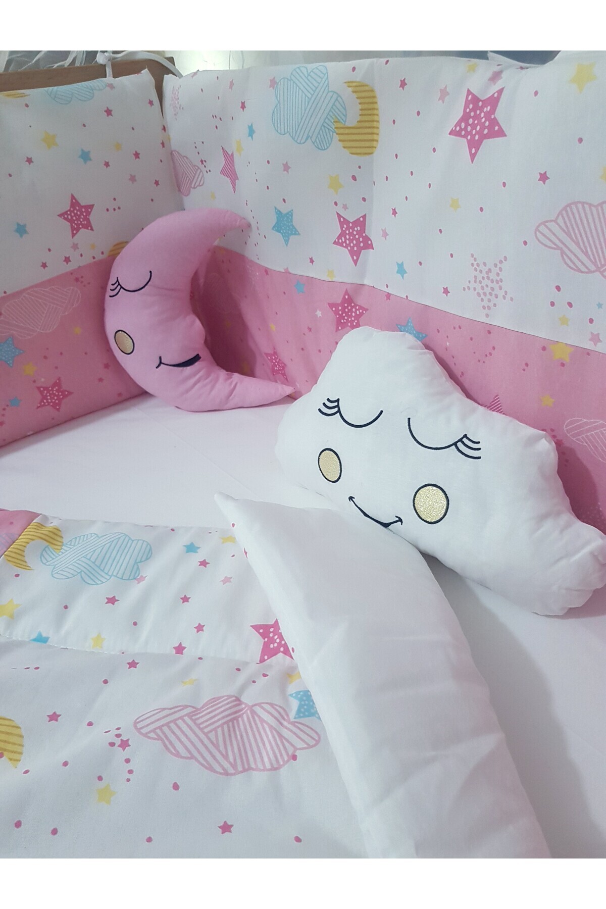 Baby Clime 60x120 Rüya Serisi Bebek Uyku Seti Pembe (CİBİNLİK VE APARAT DAHİL) fotoğrafı 6 (önizleme)