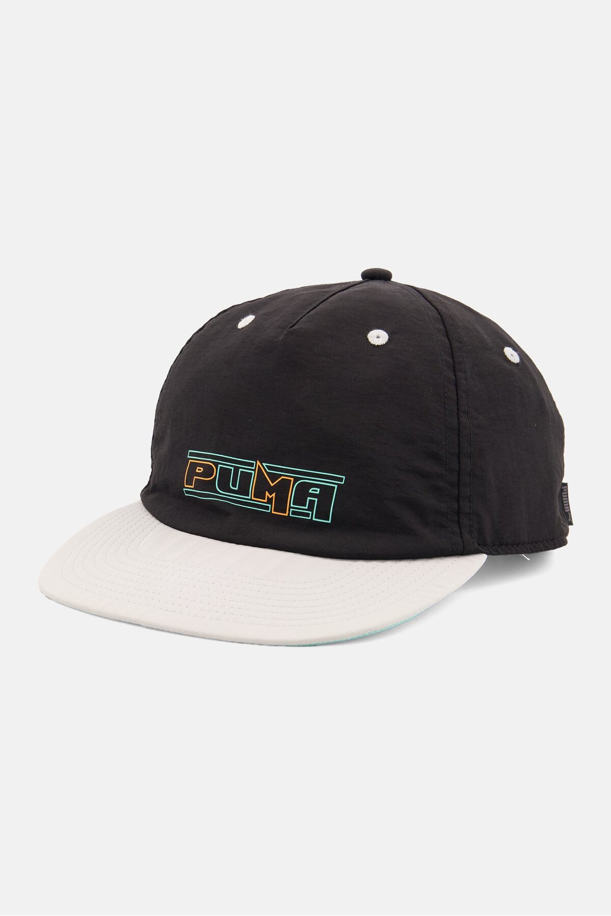 Puma-Men Brand Logo Snap Back Cap, Black 1