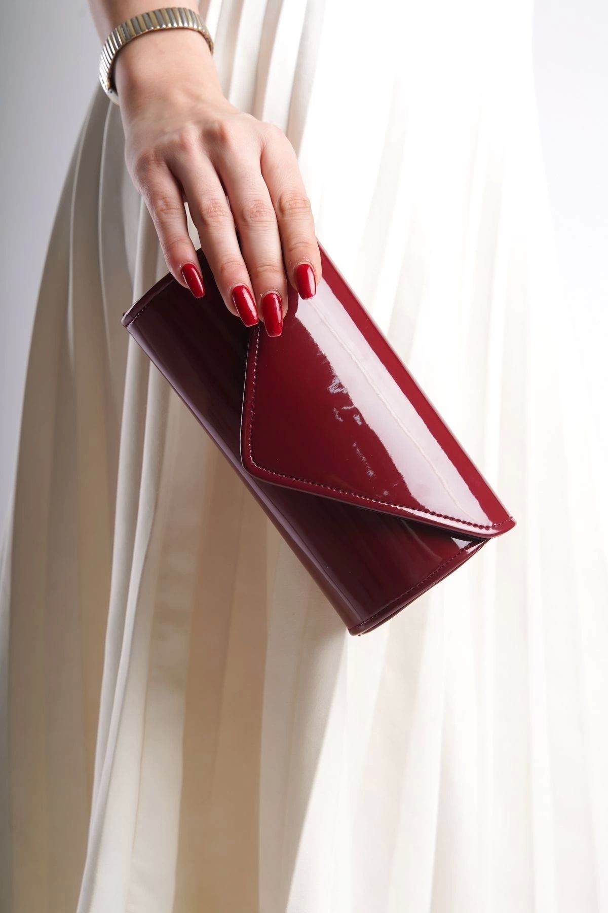 Dark red clutch bag best sale