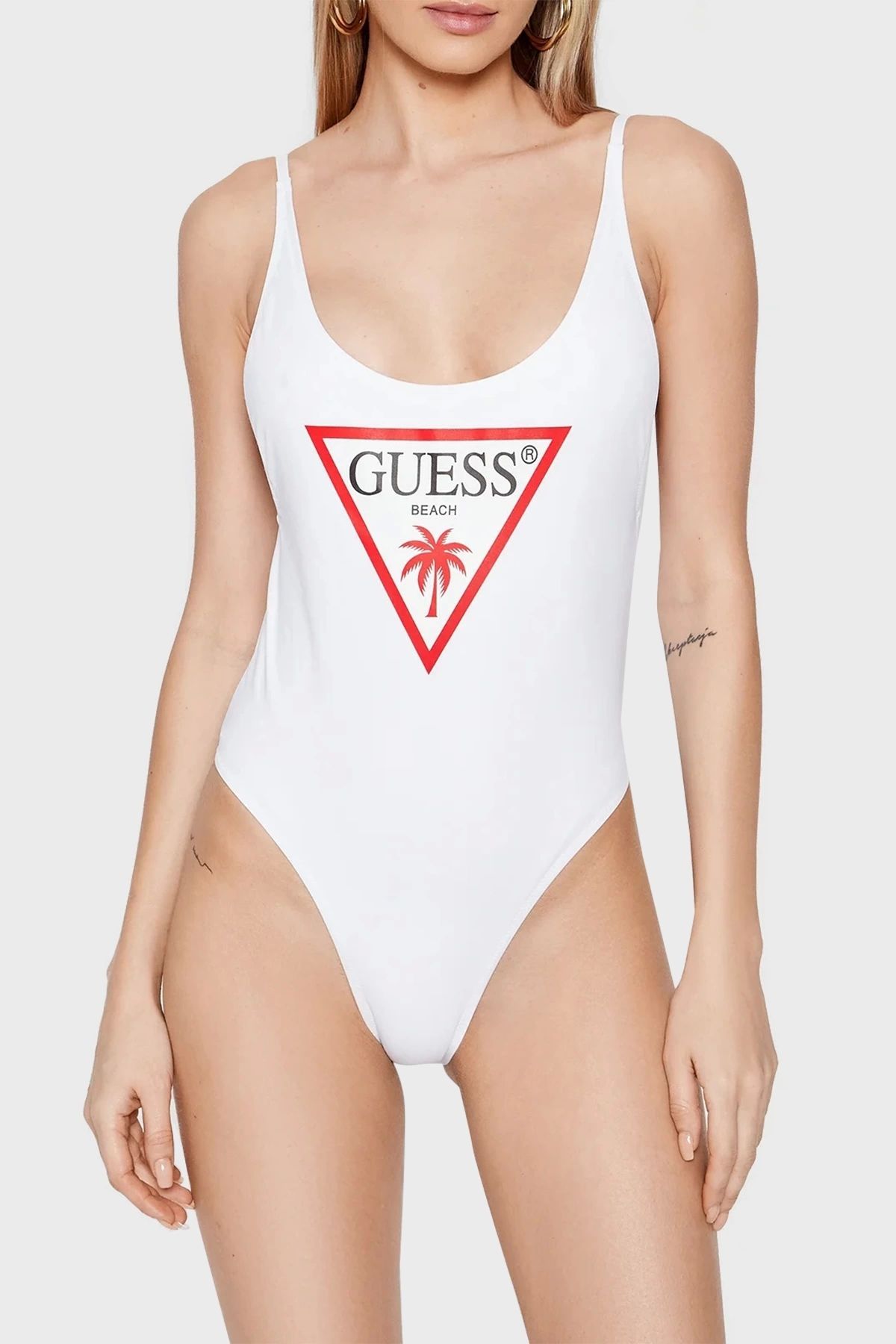 Guess-Women's Front Triangle Logo One Piece 4