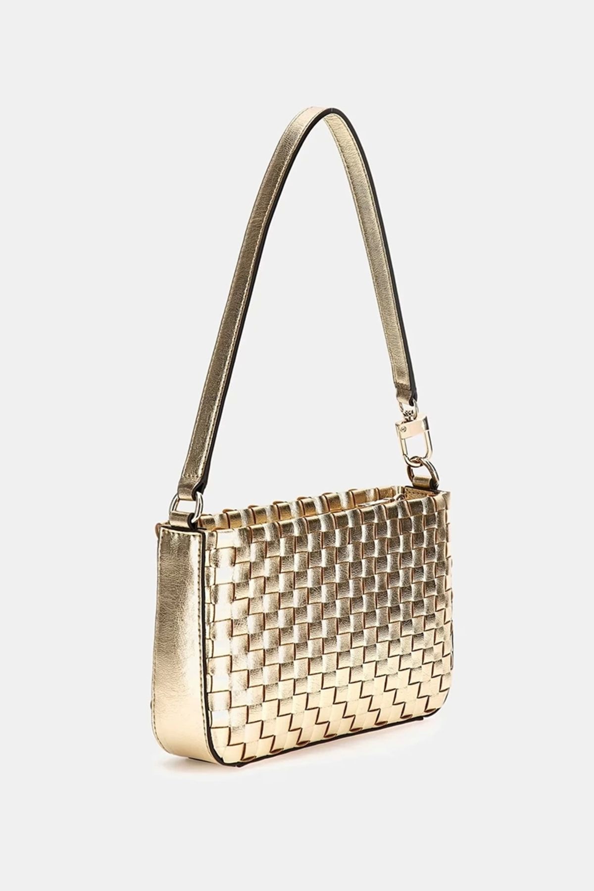 Guess-Women's Gold Twiller Straw Mini Shoulder Bag 2