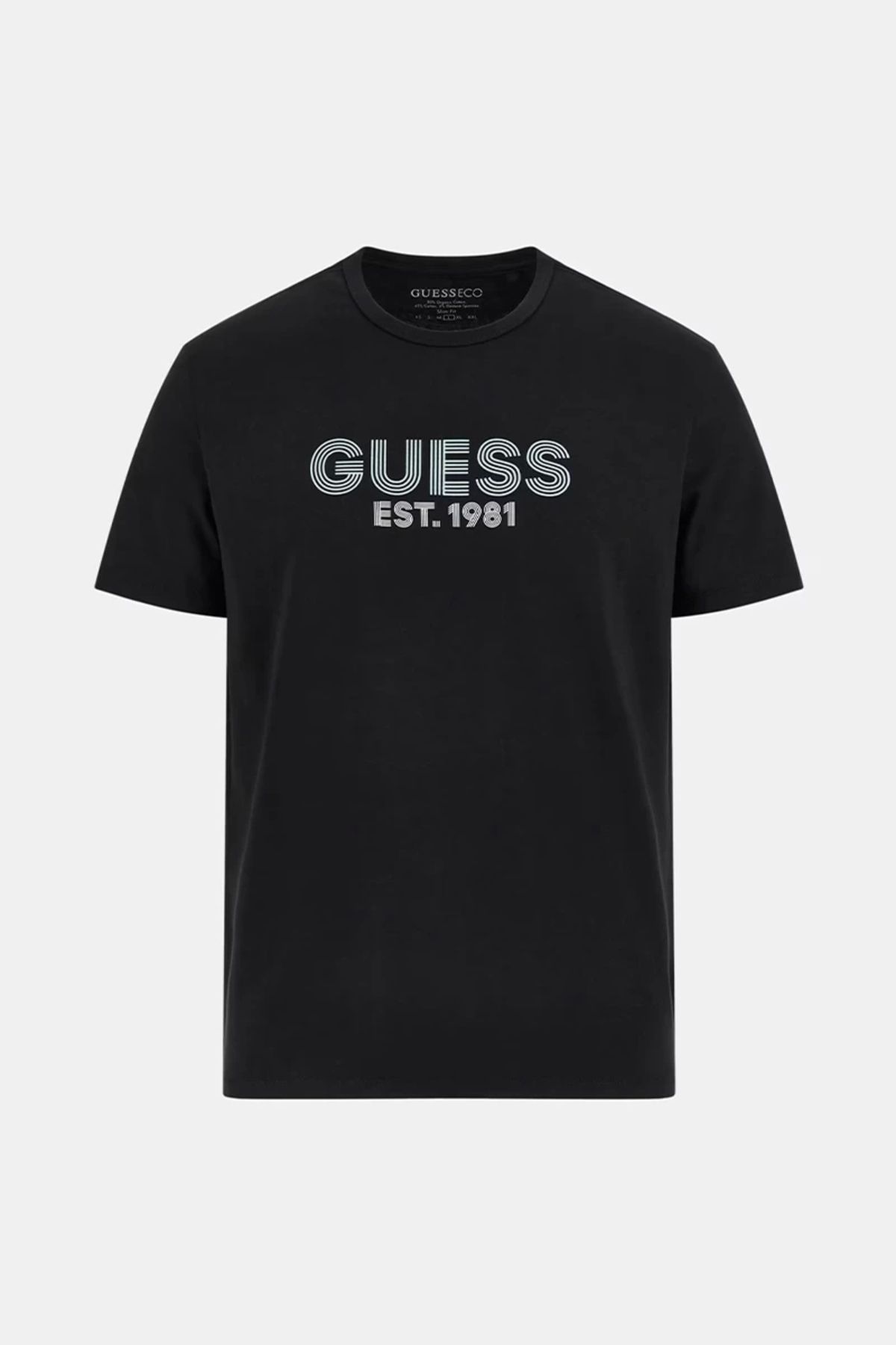 تی شرت مشکی مردانه طراحی کلاسیک اورجینال Guess