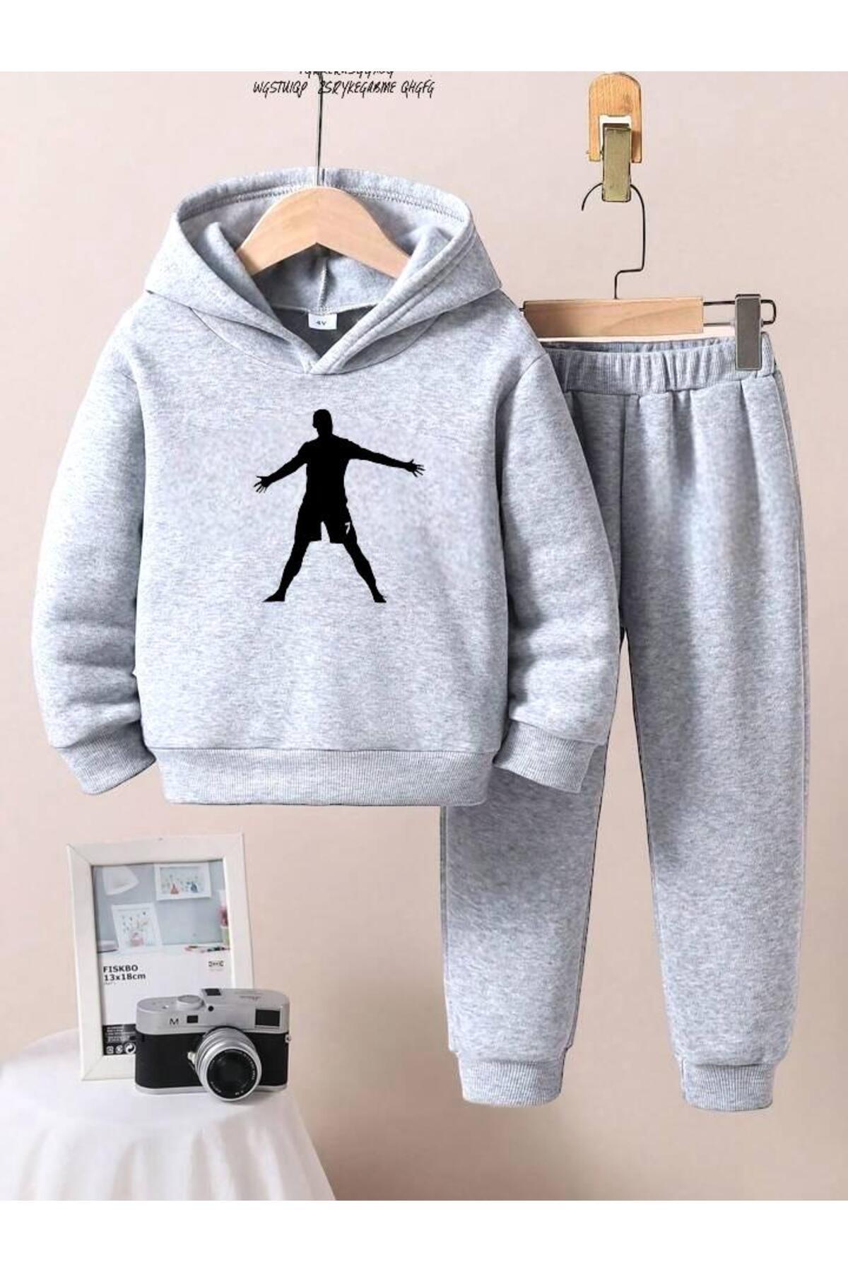 BENROMA-Size 7 Football Player Printed Unisex Oversize Kids Tracksuit Set 1