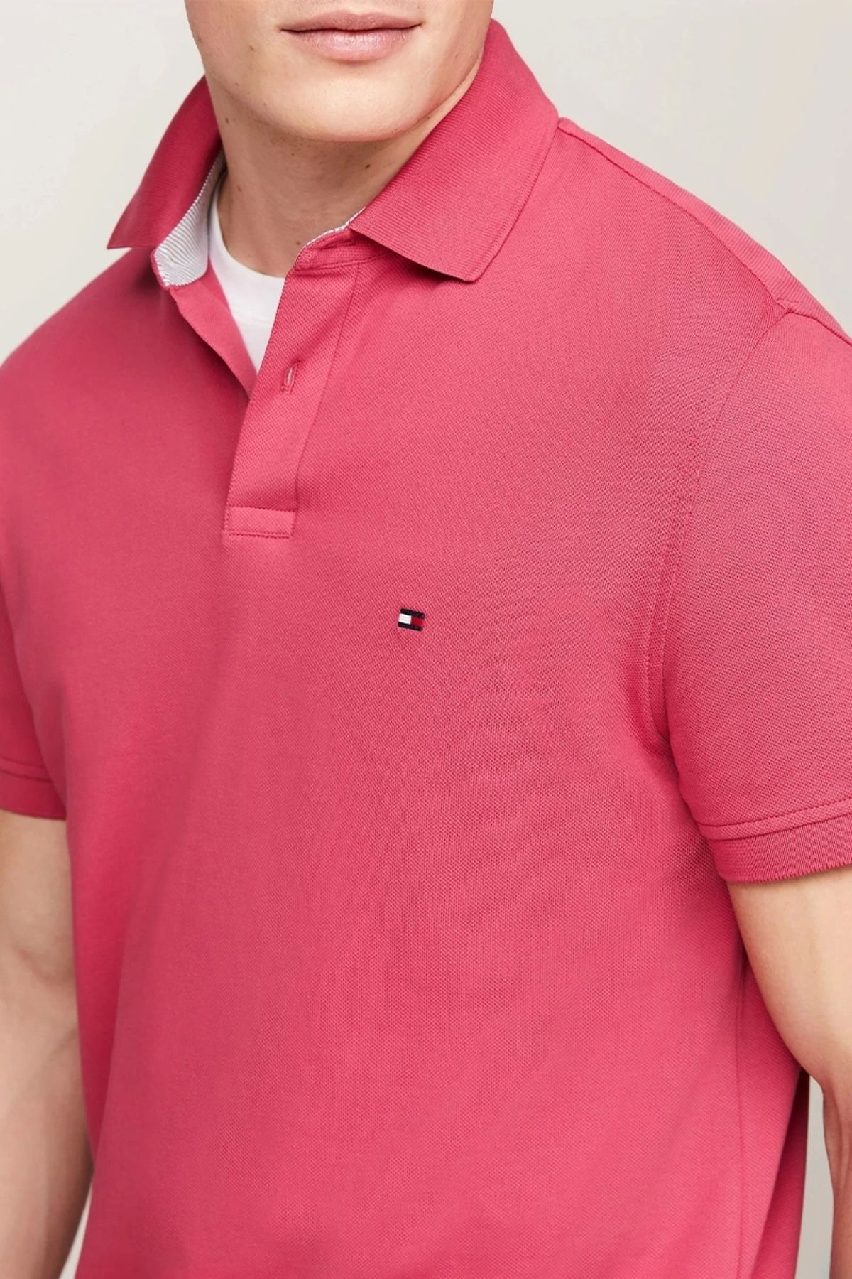 Tommy Hilfiger-Men's 1985 Regular Pink Polo T-Shirt 4