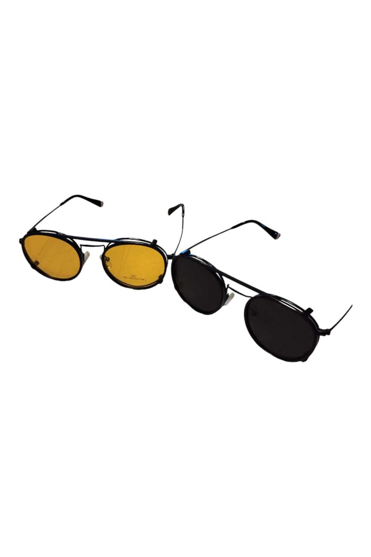 bonjorno aksesuar-Antifar+Smoked 2 Pieces Polarized Glasses Clips - Round 1