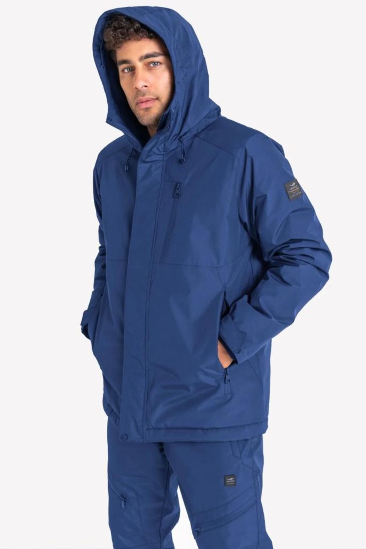 Lescon-23ktep001052ıng Indigo Men's Waterproof Coat 23k-1052 2