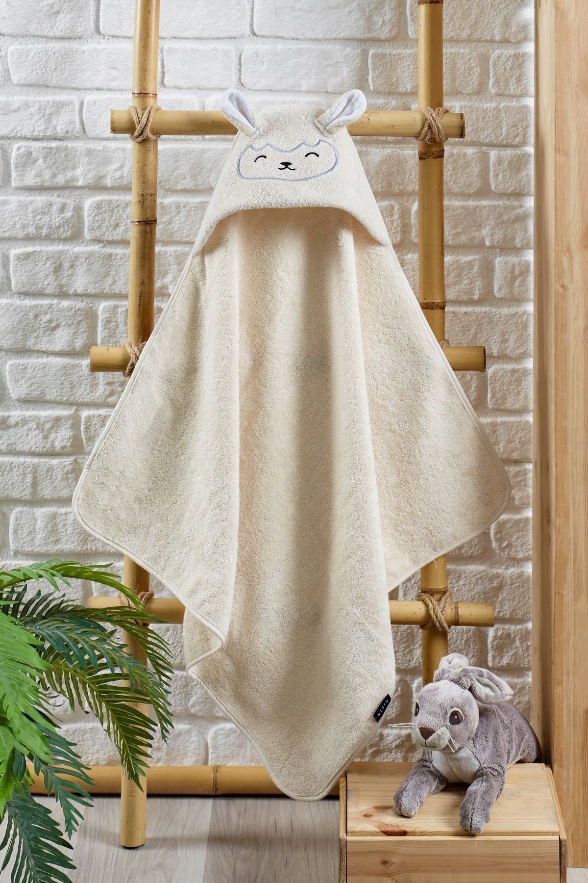 EIFIN Pamuklu Bebek Havlu Kundak Kuzu Nakışlı fotoğrafı 7 (önizleme)