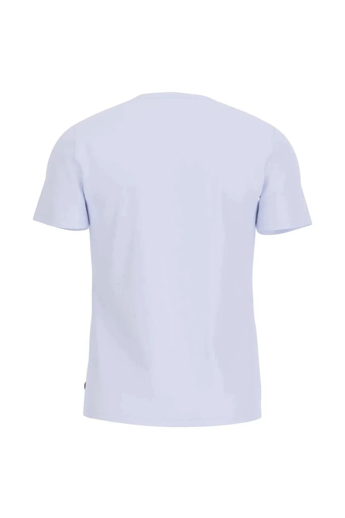تی شرت سفید مردانه Slim Fit Logo Tri Guess