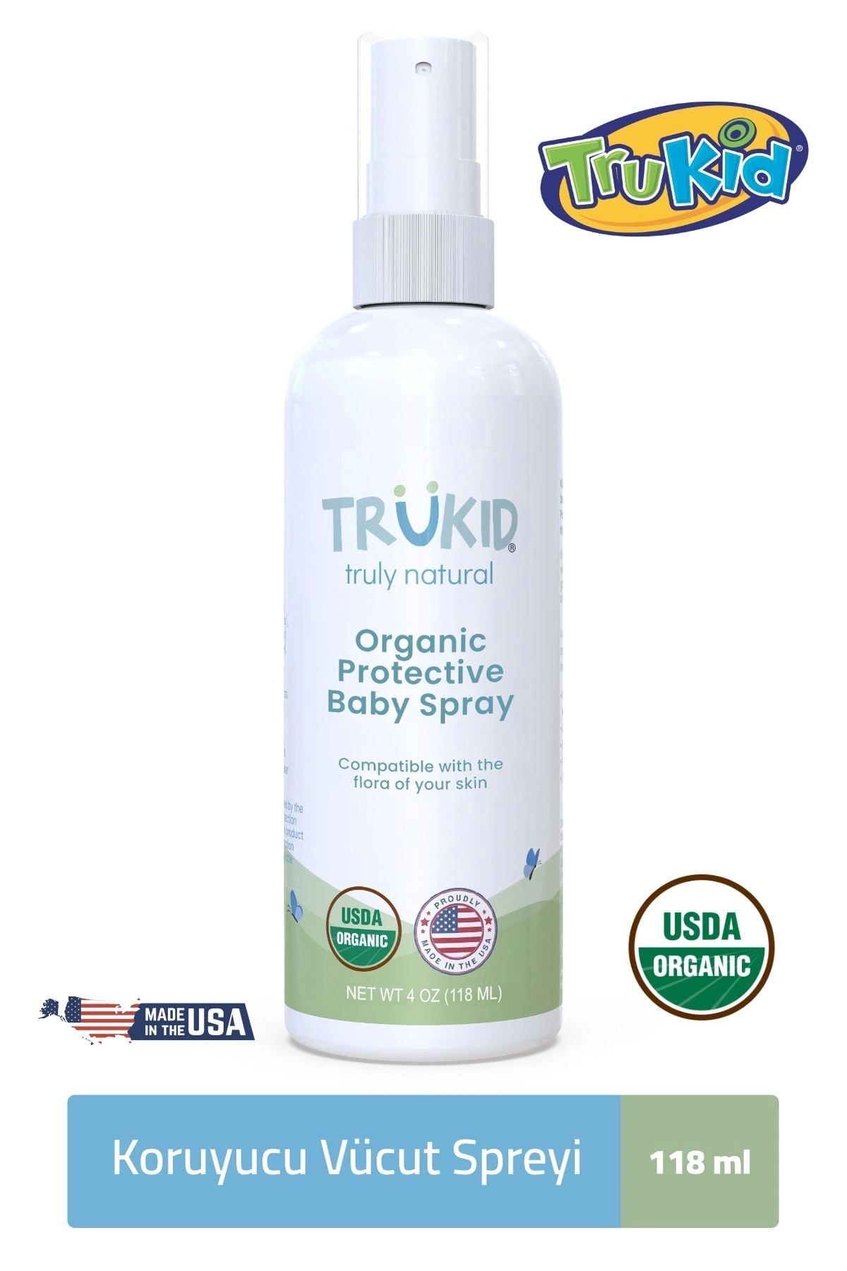 Trukid Organik Koruyucu Bebek Losyonu Protective Baby Sprey 118 ml