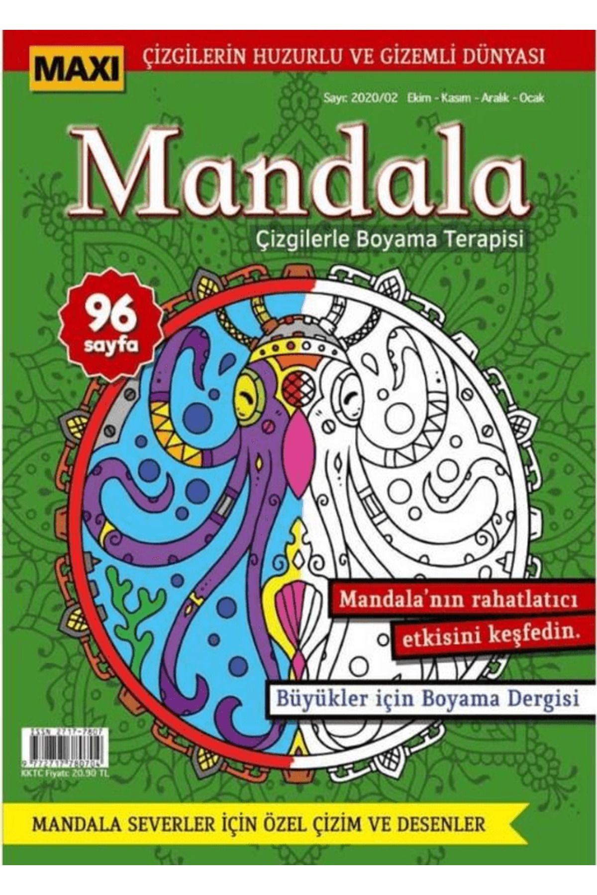 Maxi Yayıncılık Maxi Mandala Çizgilerle Boyama Terapisi 2 / Kolektif / Maxi Yayıncılık / 9772717780025